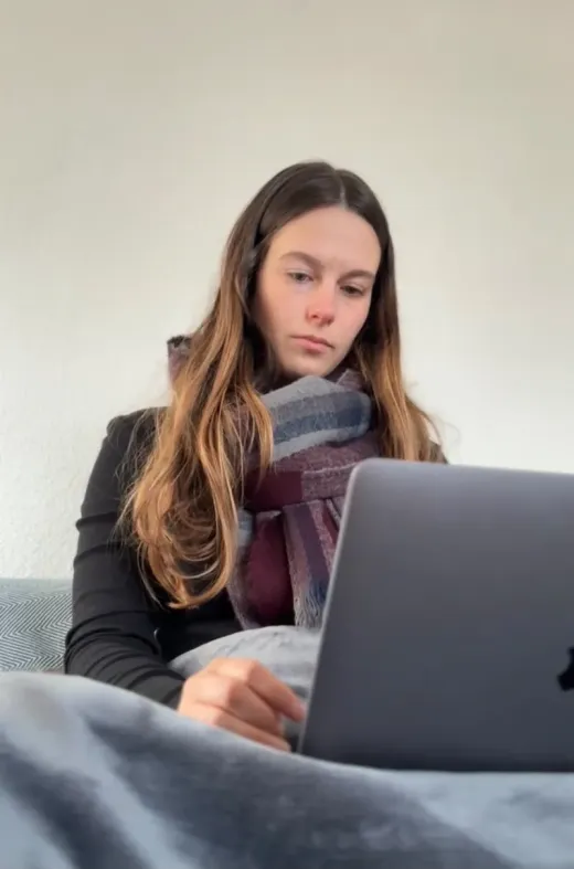 Joela Jung, bevor sie ihr Online-Business aufgebaut hat