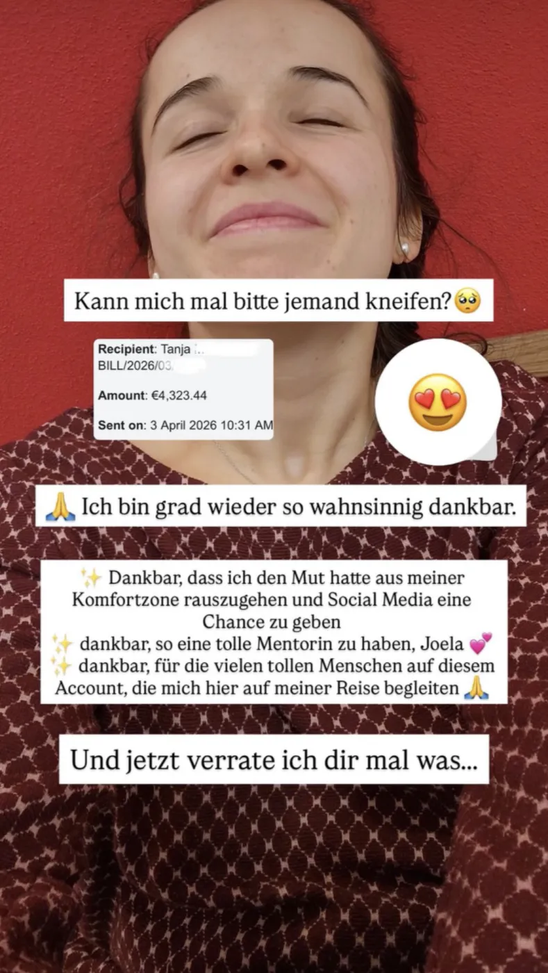 Auszahlungs-Beleg von Mitglied Tanja über 4.323,44 €